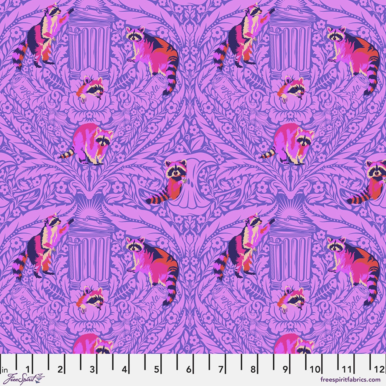 Tula Pink Patchwork Stoff Baumwolle - Tiny Beasts - Oh Man´s Trash Glimmer